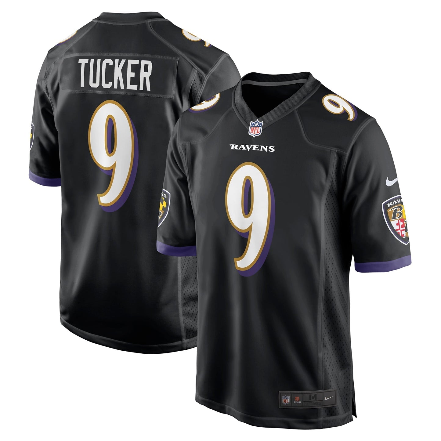 Men's Nike Justin Tucker Black Baltimore Ravens Player Game Jersey