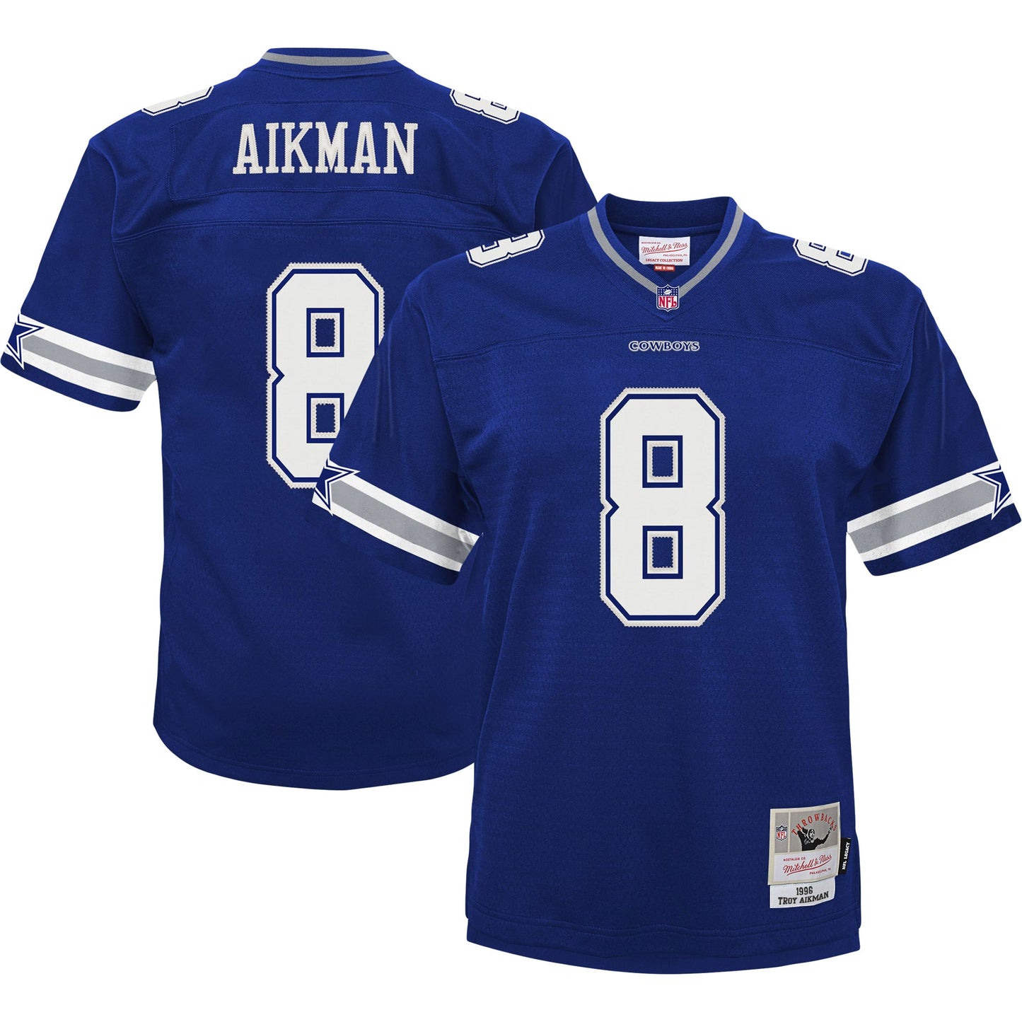 Troy Aikman Dallas Cowboys Mitchell & Ness Youth Retired Player Legacy Jersey - Navy
